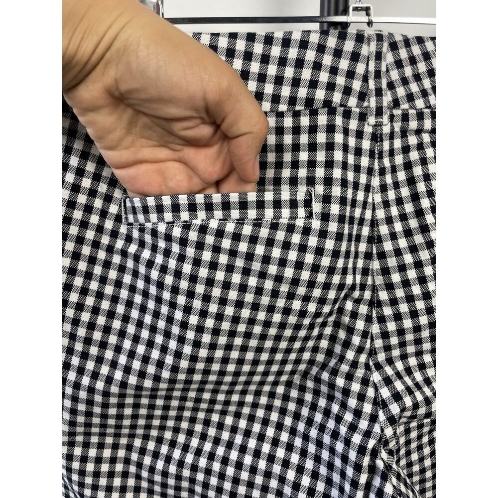 J. Crew Black White Gingham‎ 7” Cotton Stretch Chino Shorts Sz 4 - Picture 5 of 8